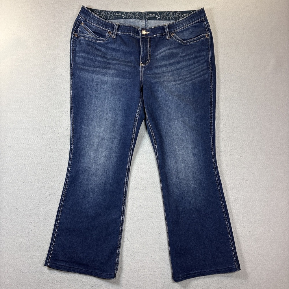 Wrangler Wo Jeans Q-Baby No Gap Waistband Bootcut Blue WRQ20NR Sz 18WX32 (37x27)